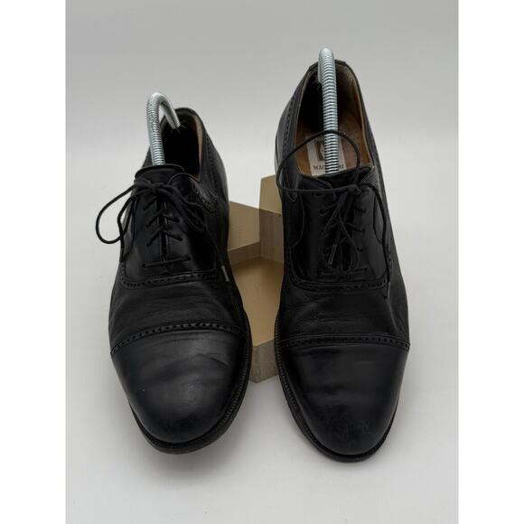 Magnanni Black Leather Cap Toe Shoes Men Sz 9.5 main image 7